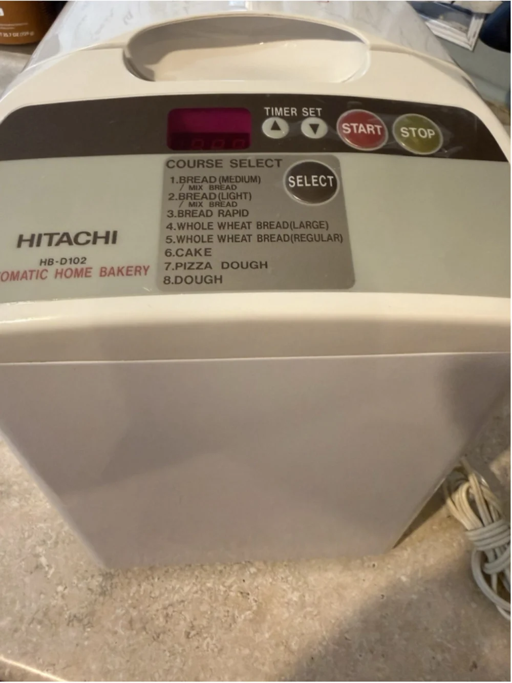 HITACHI Automatic Home Bakery BREAD Cake MAKER MACHINE Manual Pan Paddle HB-D102